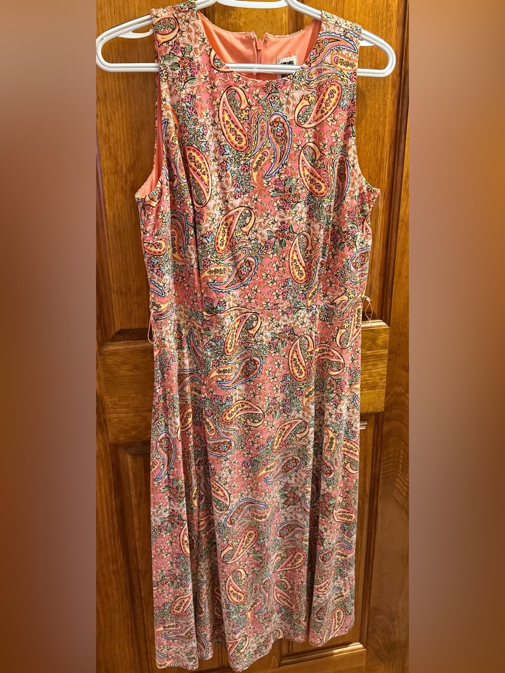 Anne Klein Coral Pink Paisley Maxi Dress